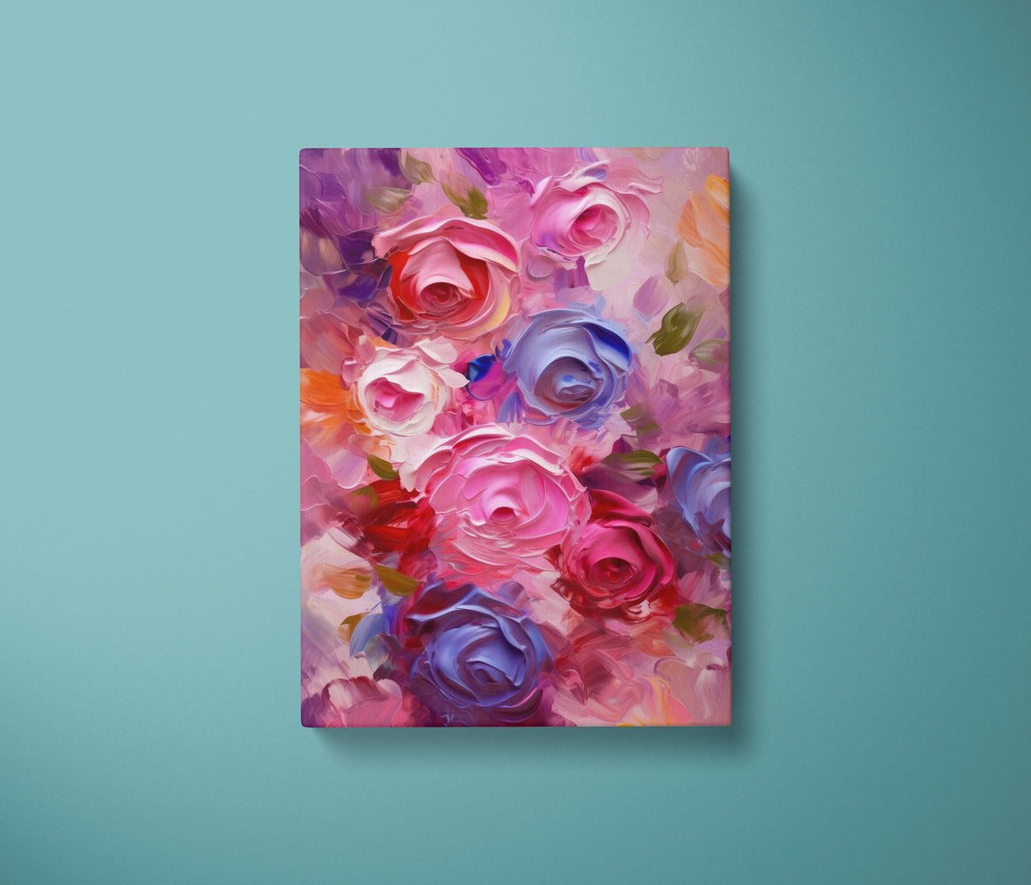 Roses in Violet - Canvas