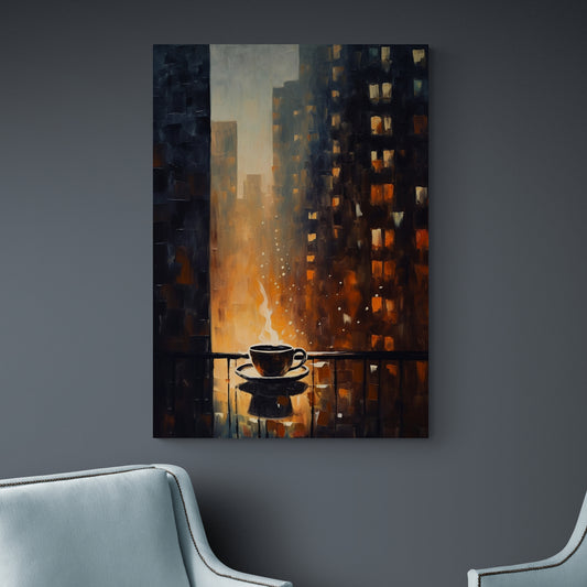 Coffee and Rain - Canvas
